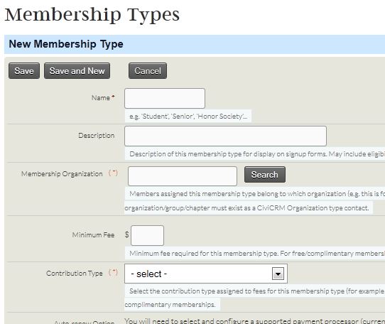 new membership type